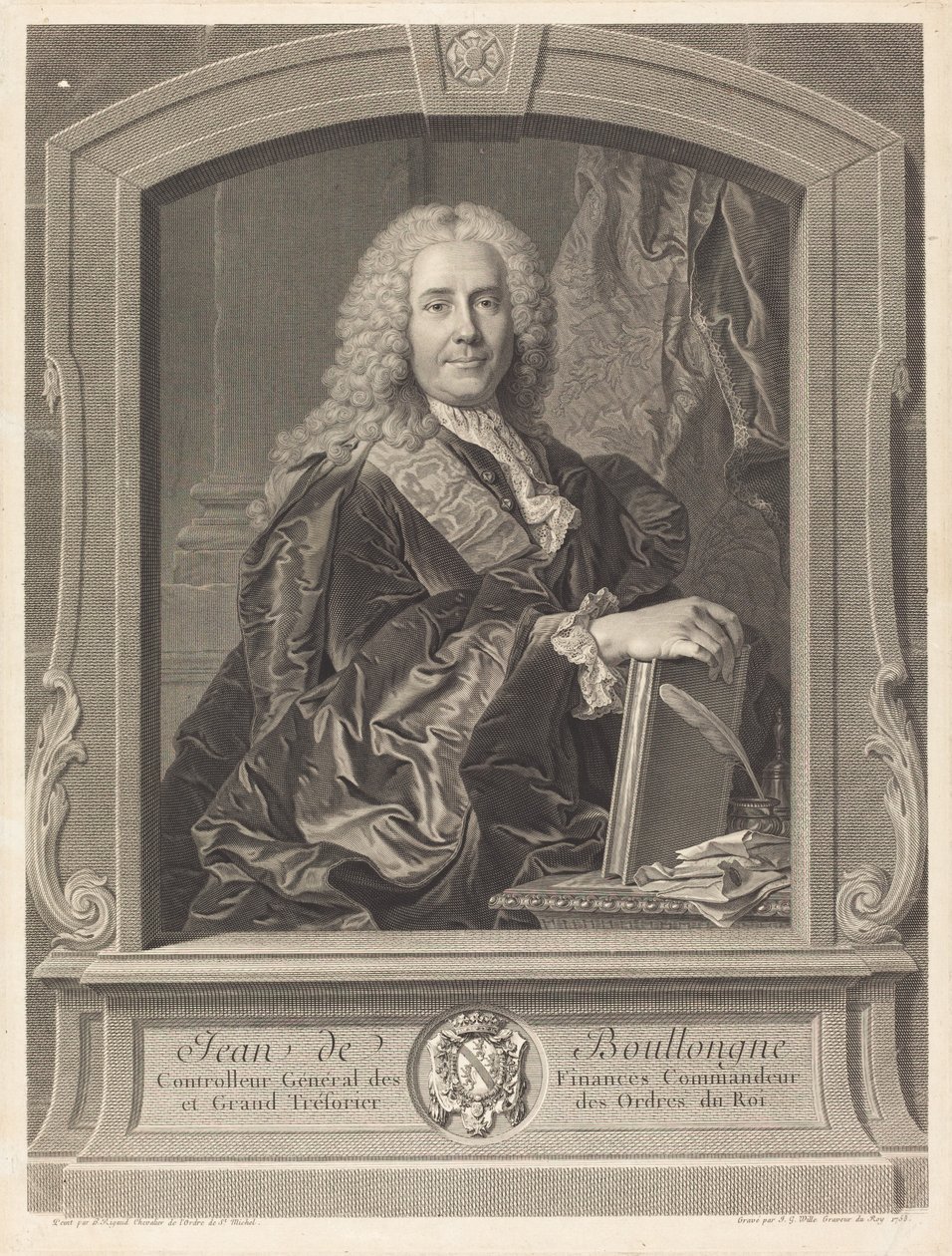 Jean de Boullongne von Johann Georg Wille after Hyacinthe Rigaud