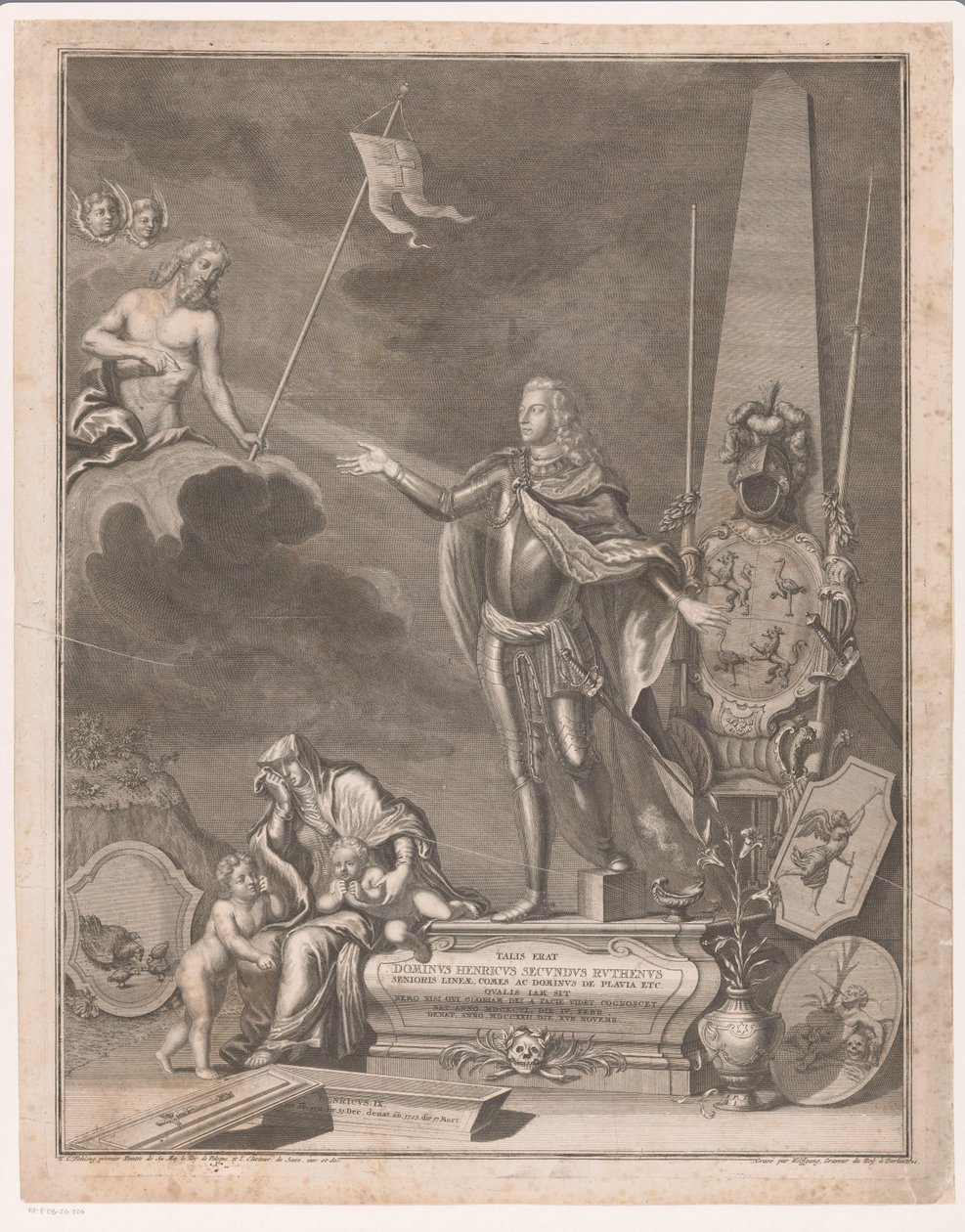 Monument mit Heinrich II. von Reuß-Obergreiz von Johann Georg Wolffgang