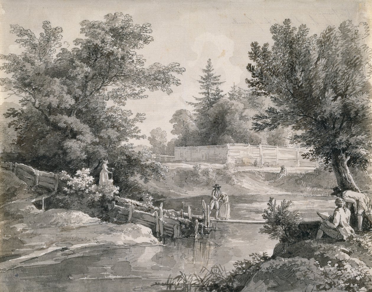Am Hirschanger im Englischen Garten von Johann Georg von Dillis