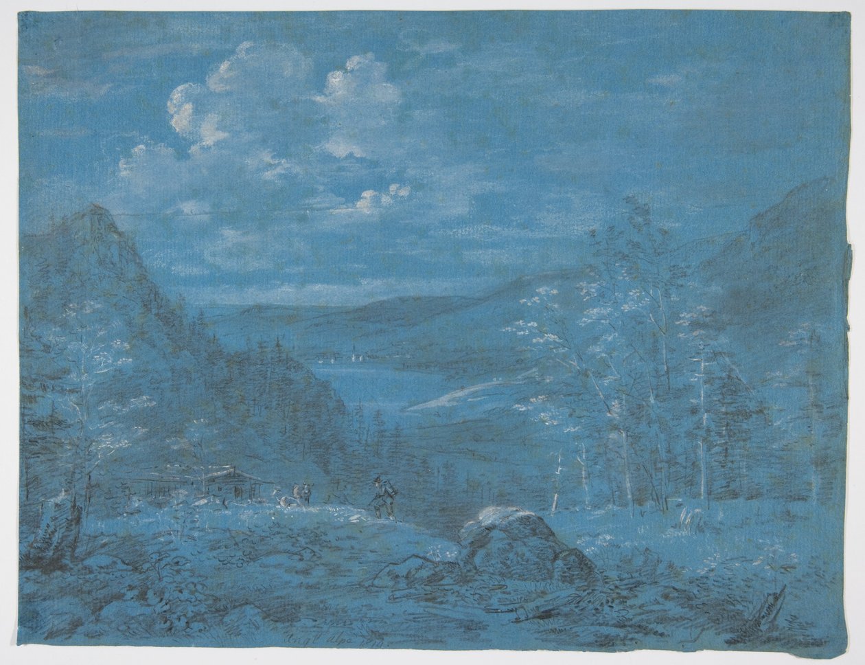Blick auf die Ankl-Alpe und den Schliersee von Johann Georg von Dillis