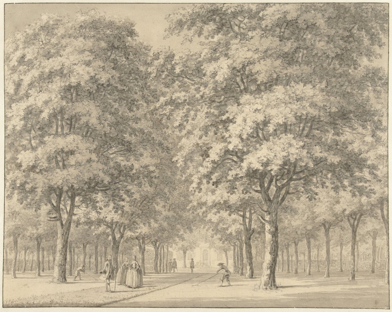Die Auffahrt eines Landhauses (Velserbeek?) von Johann Goll van Frankenstein (I)