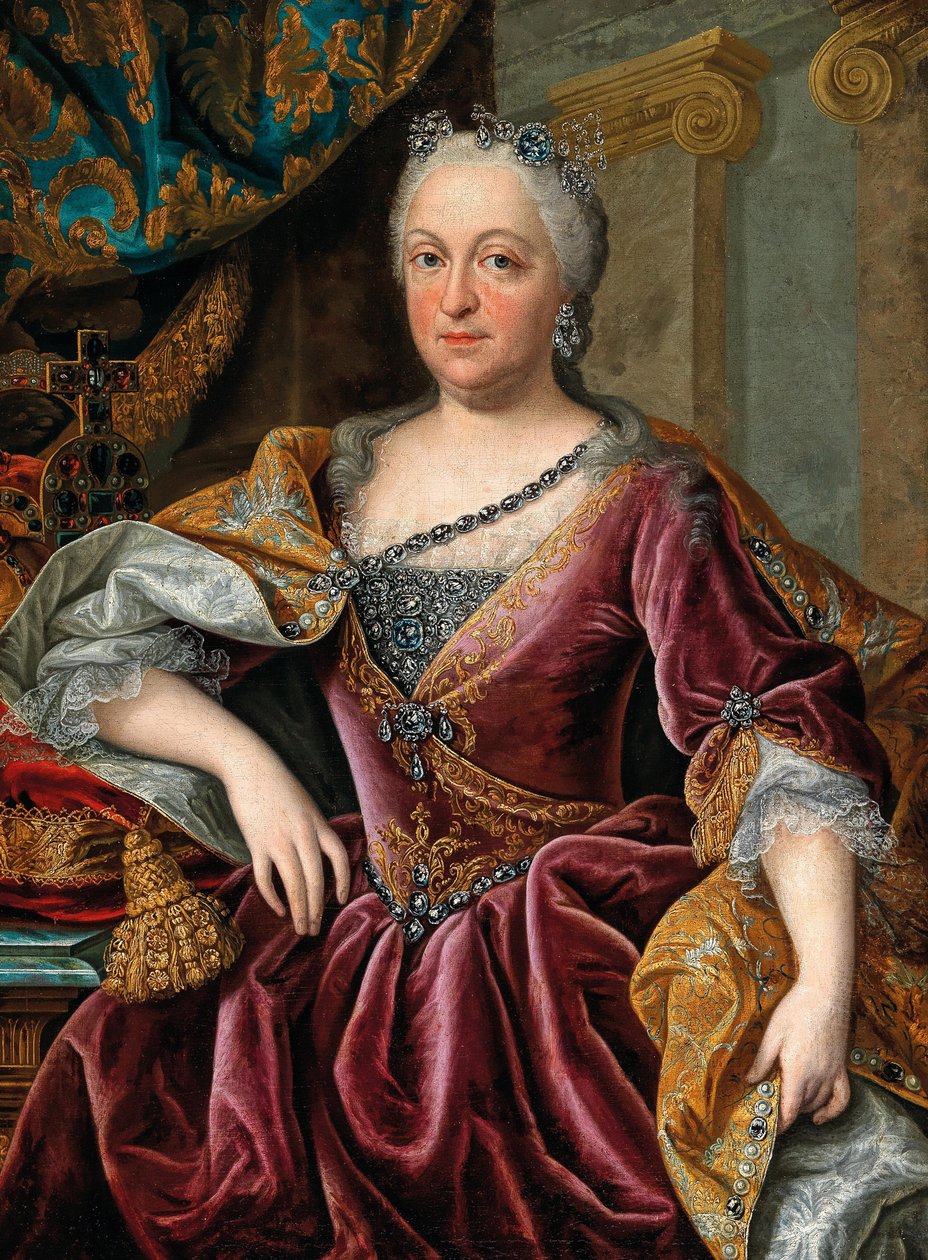 Porträt von Maria Amalia von Österreich, 1701-1756, Heilige Römische Kaiserin von Johann Gottfried Auerbach