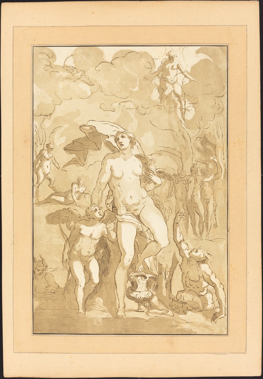 Venus von Johann Gottlieb Prestel after Jacopo Ligozzi
