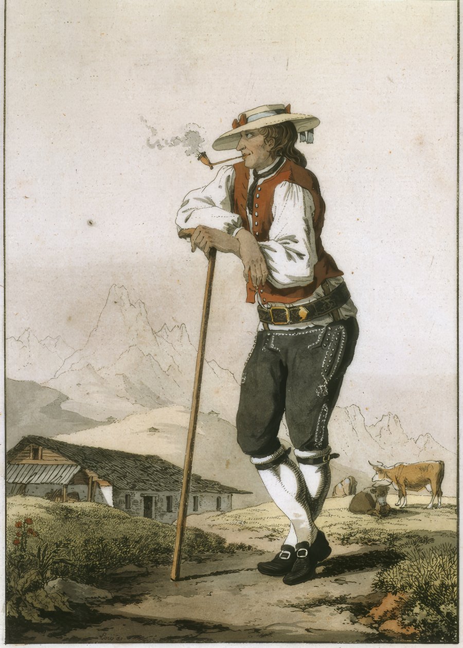 Ein Bauer aus dem Kanton Unterwalden von Johann Heinrich Bleuler der Ältere
