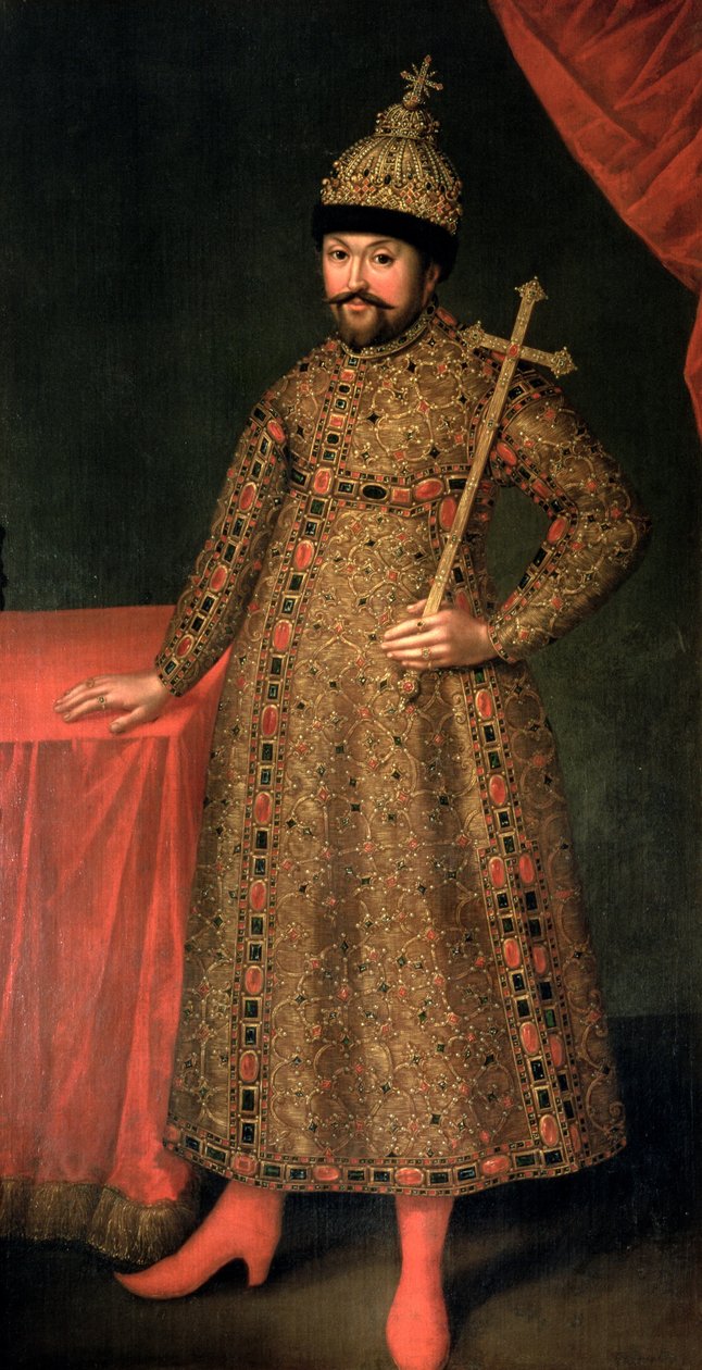 Porträt von Zar Michael III. Fjodorowitsch (1596-1645), 1728 von Johann Heinrich Wedekind