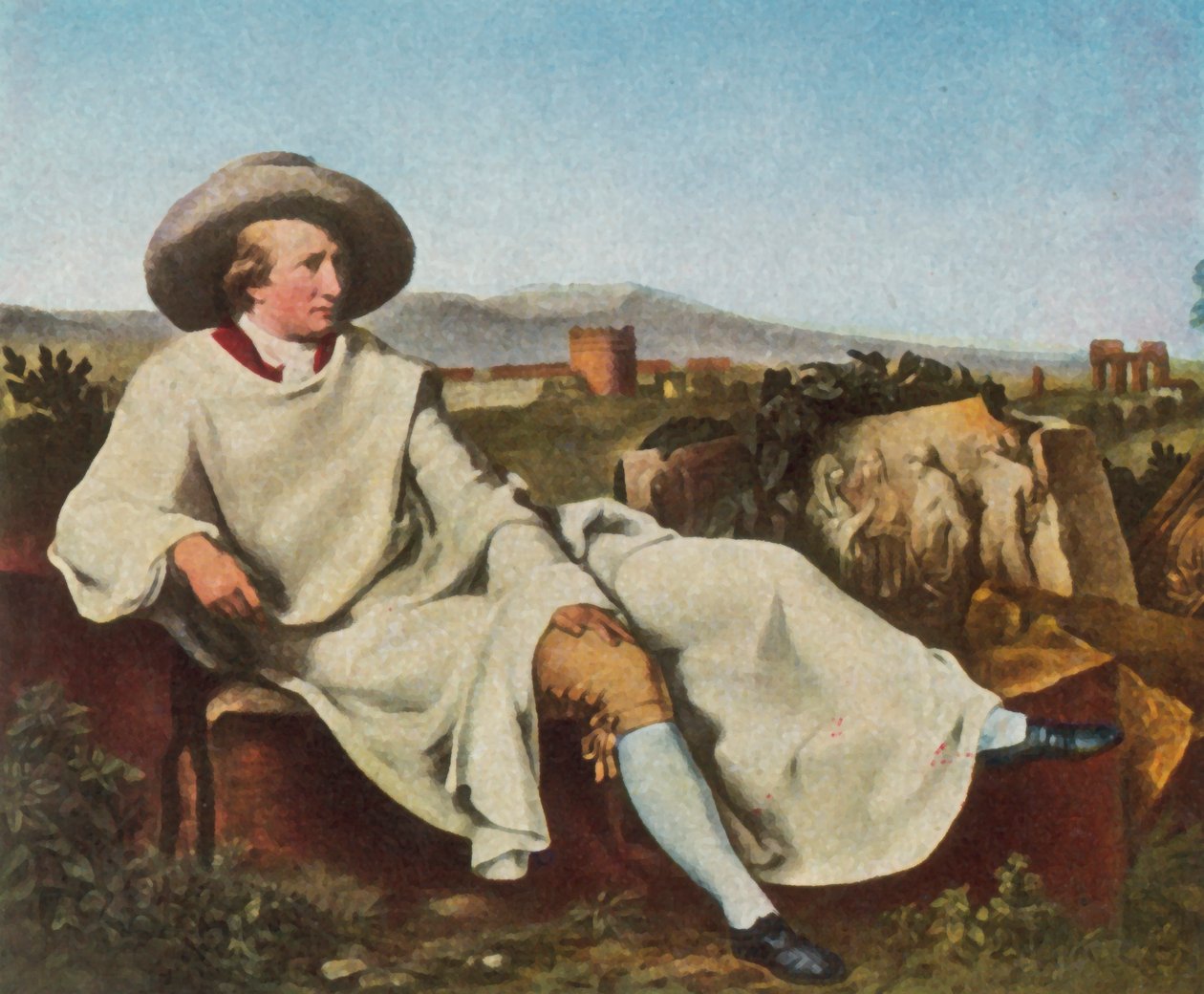 Goethe in Italien von Johann Heinrich Wilhelm (after) Tischbein
