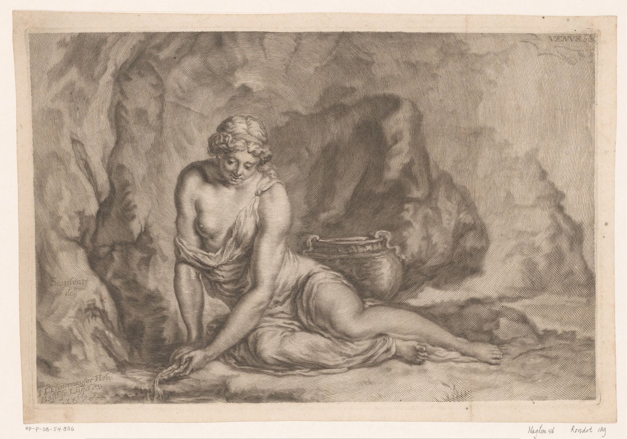 Venus schöpft Wasser mit einer Muschel von Johann Jakob Thurneysen (I)