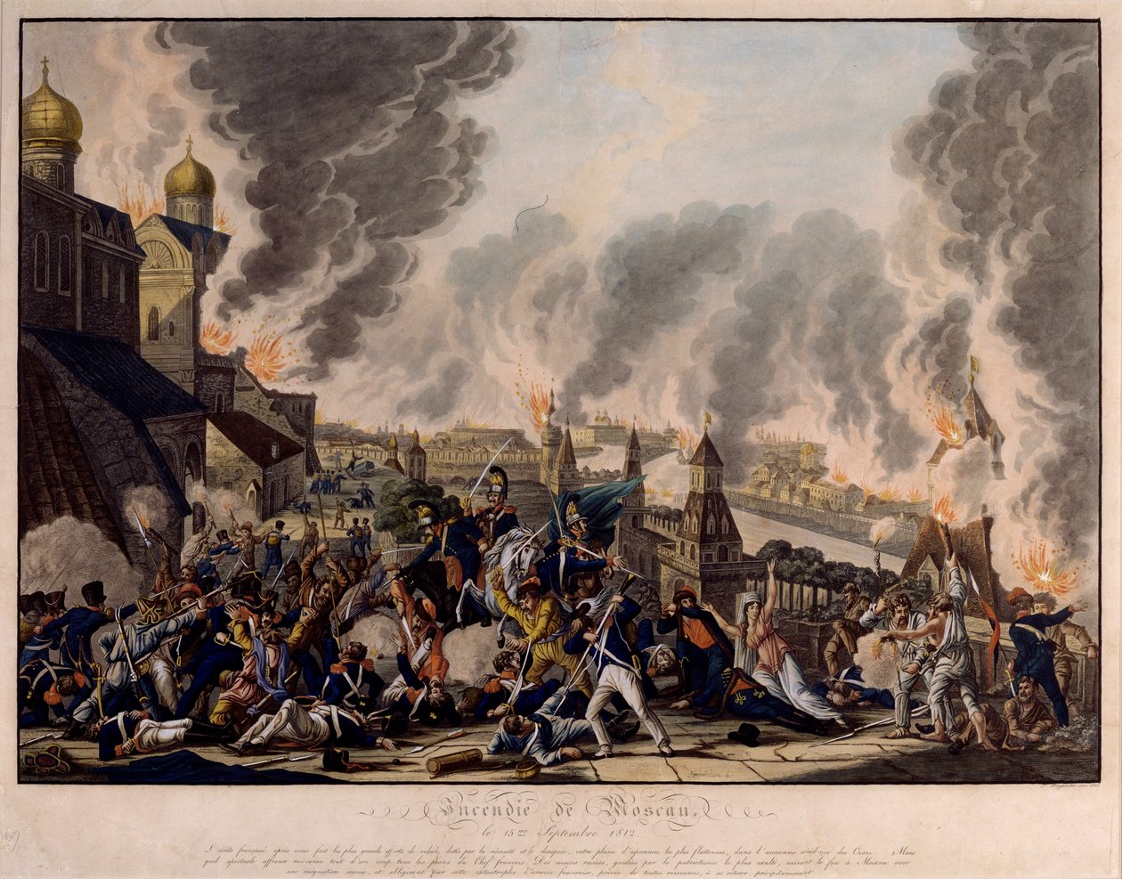 Der Brand von Moskau am 15. September 1812 von Johann Lorenz Rugendas