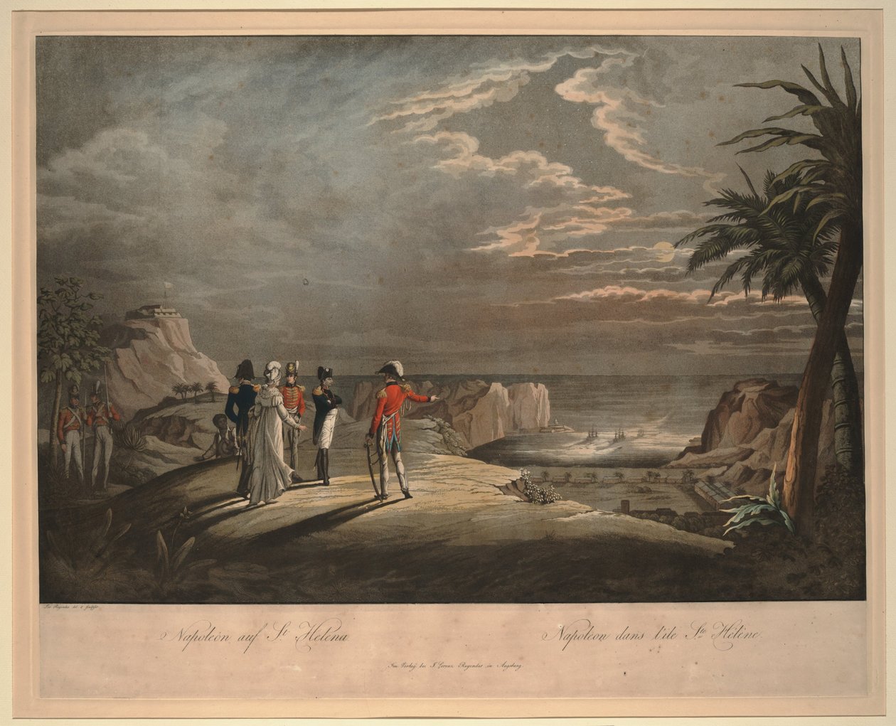 Napoleon Bonaparte auf der Insel St. Helena von Johann Lorenz Rugendas the Younger