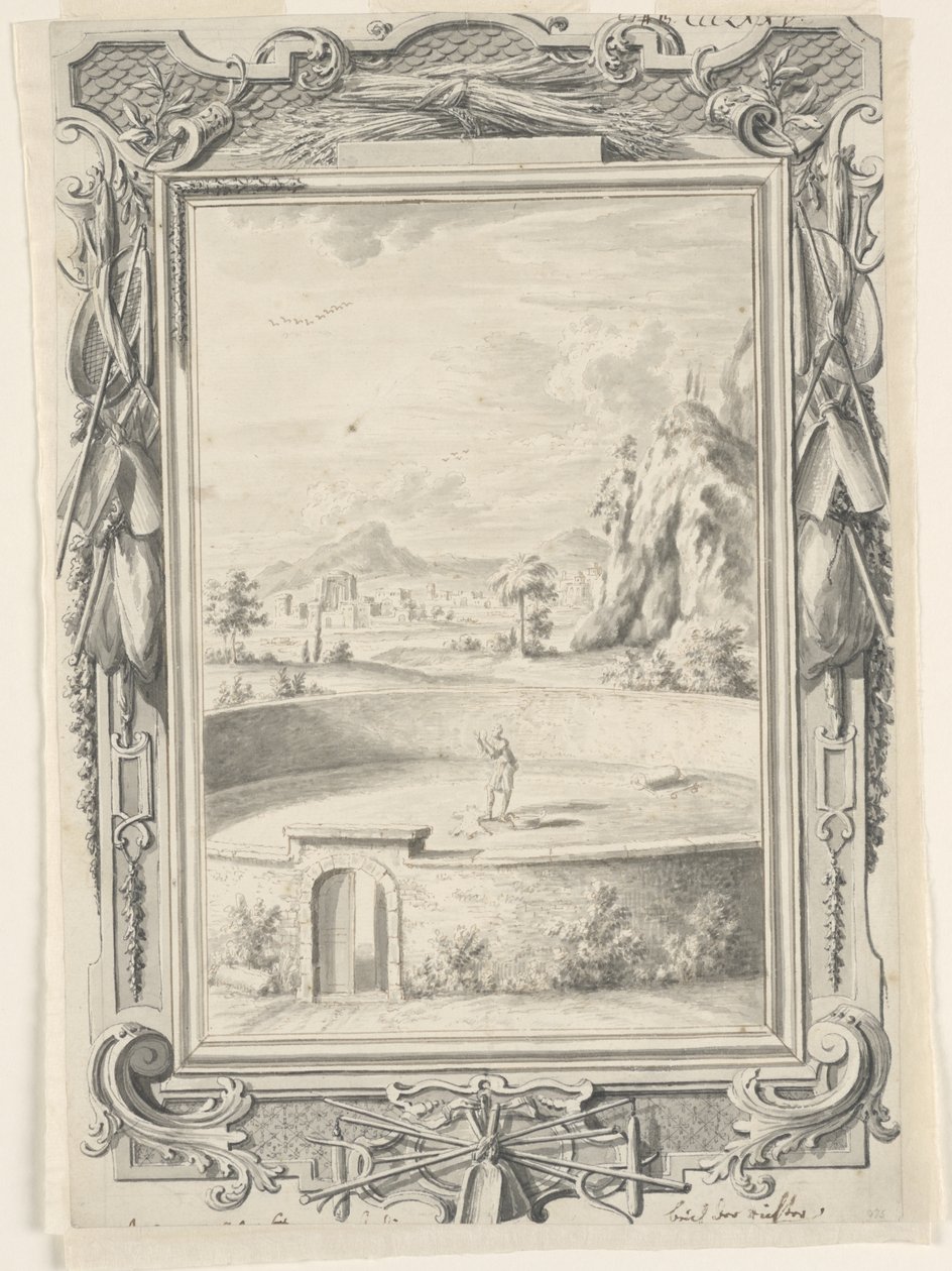 Studie für Das Vlies des Gideon, Tafel 375, Physica Sacra von Johann Melchior Füssli
