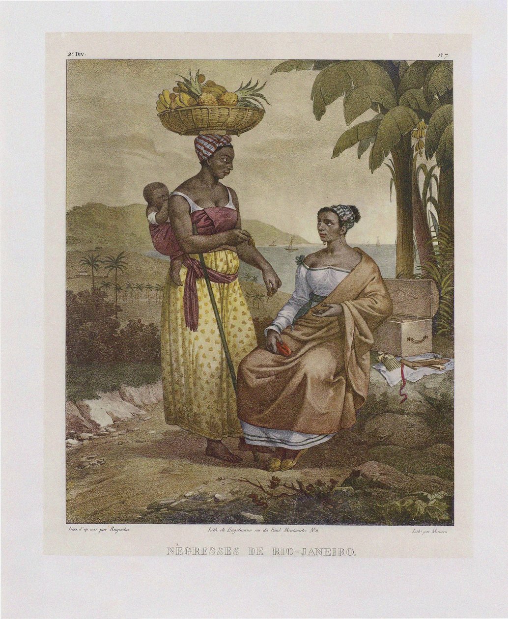 Schwarze Frauen aus Rio de Janeiro. Aus Malerische Reise in Brasilien, 1835 von Johann Moritz Rugendas