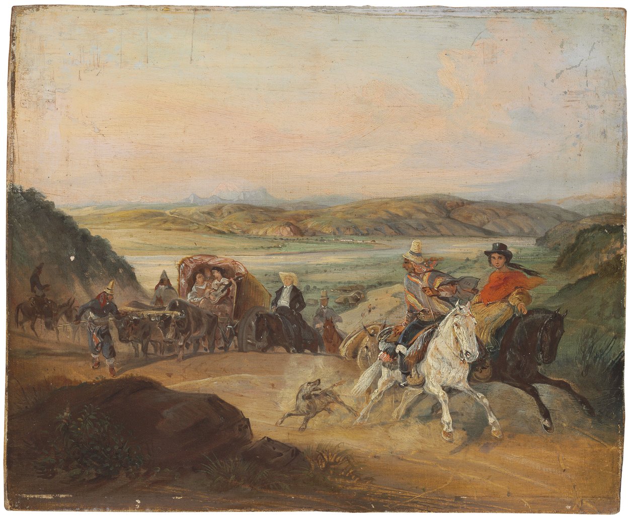 Die Straße von Santiago nach Valparaiso von Johann Moritz Rugendas