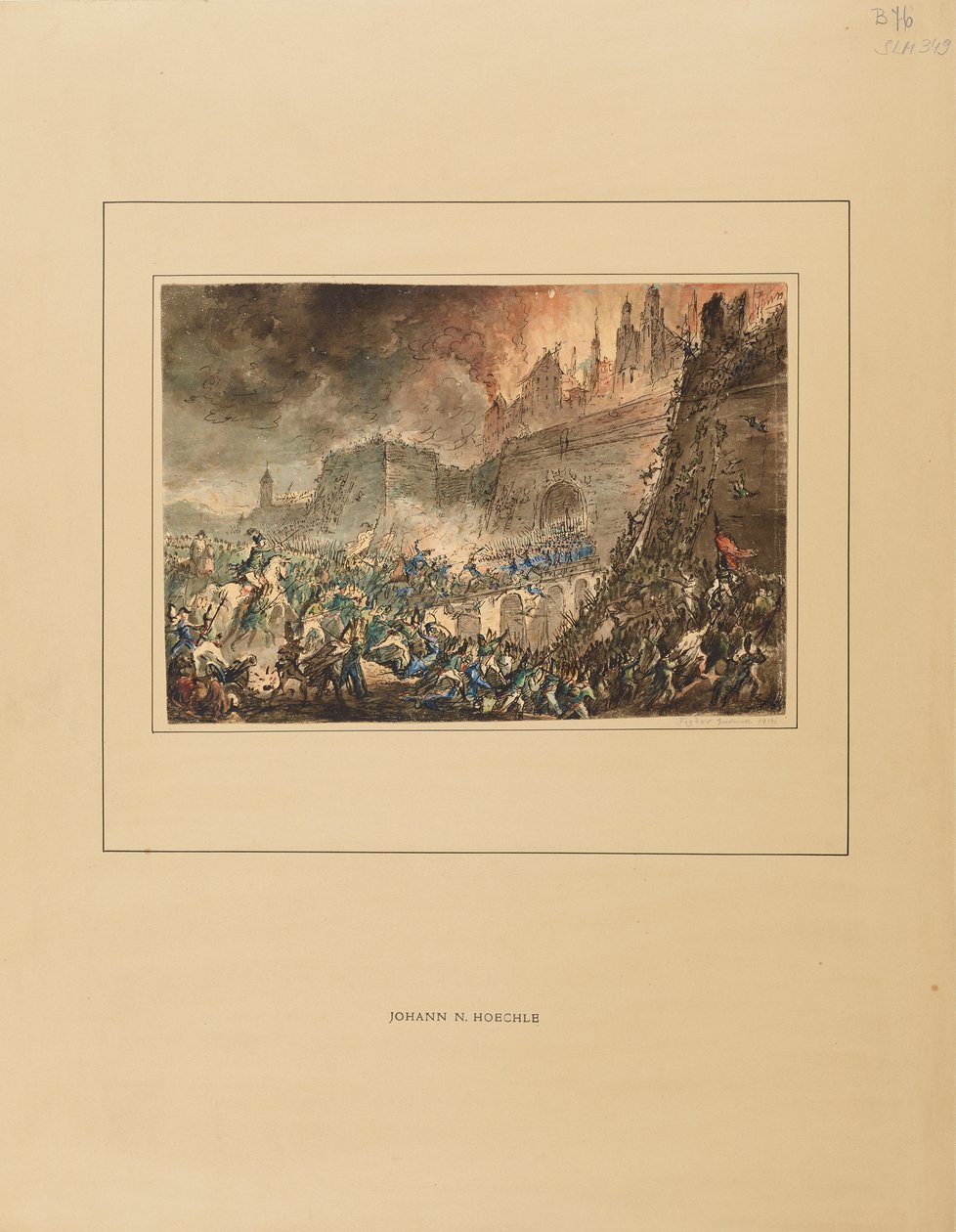 Erstürmung Wiens beim Stubentor durch die französische Armee 1809 von Johann Nepomuk Höchle