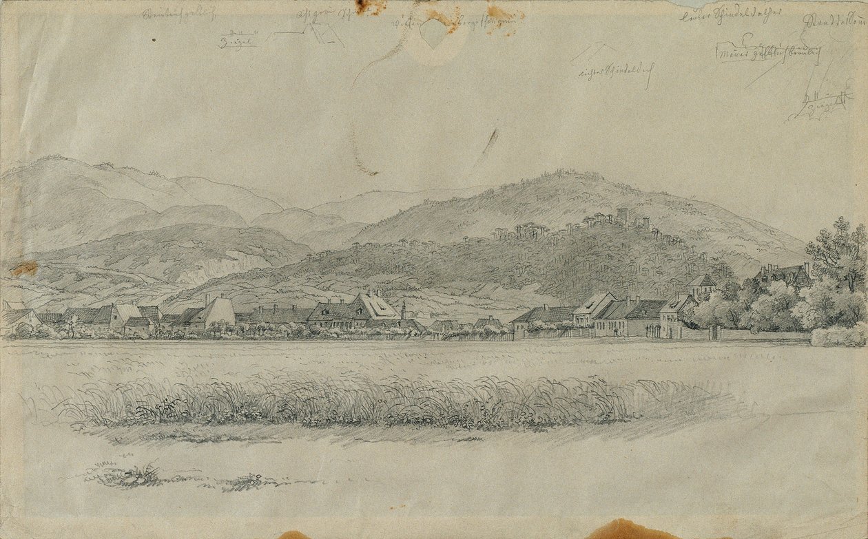 Landschaft für "Kaiser Franz begleitet den Sarg eines Armen" von Johann Peter Krafft