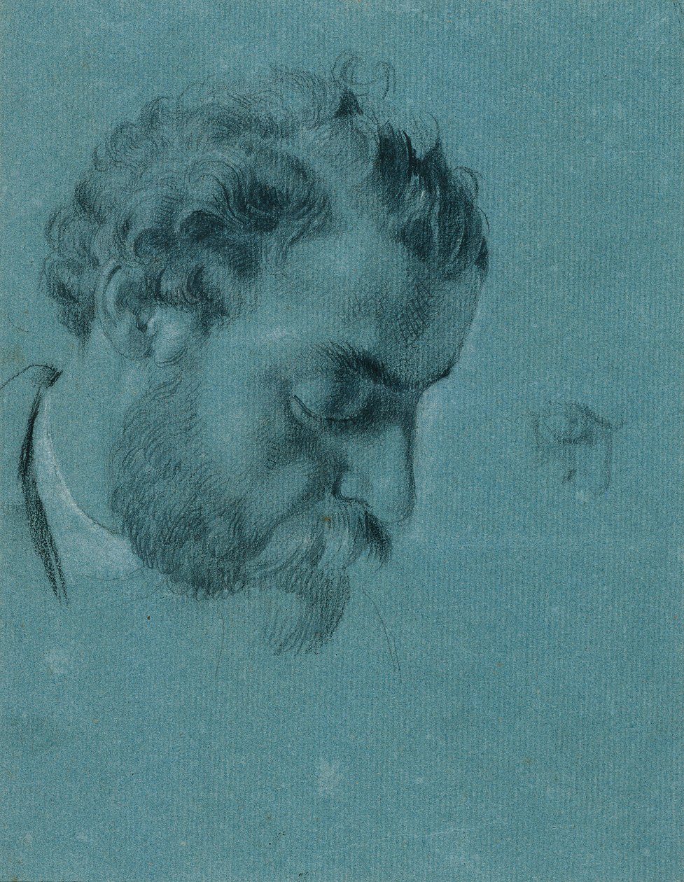 Porträtstudie zu "David mit dem Haupt Goliaths" von Johann Peter Krafft