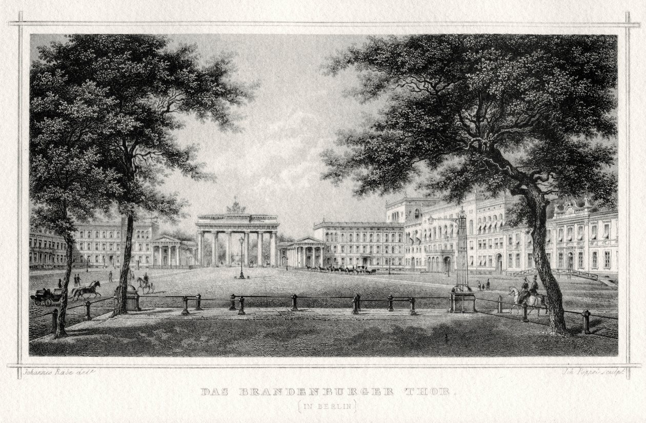Das Brandenburger Tor, Berlin von Johann Poppei