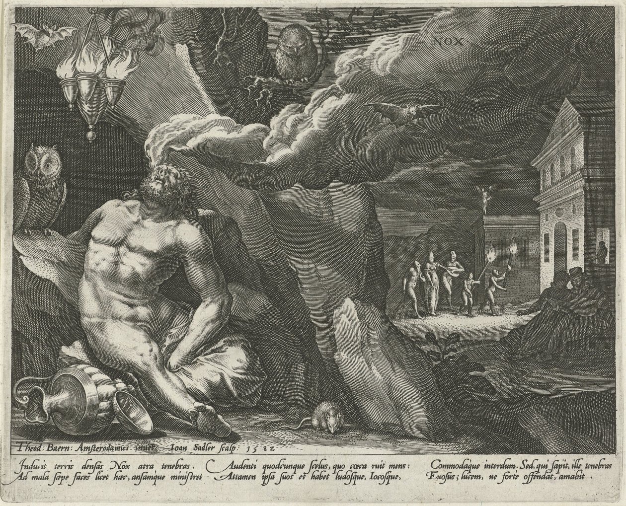 Nacht Die vier Teile des Tages (Serientitel) von Johann Sadeler (I)