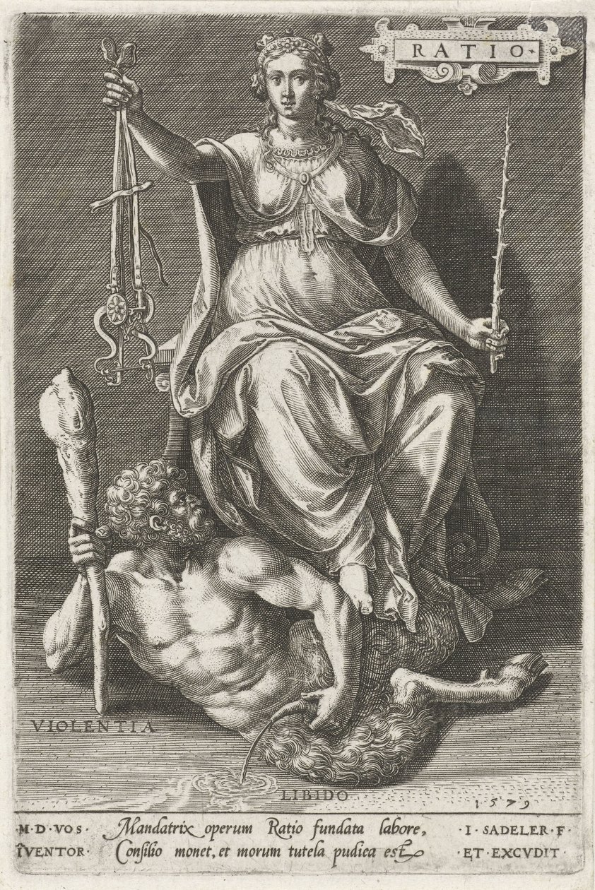 Ratio überwindet Violentia von Johann Sadeler (I)