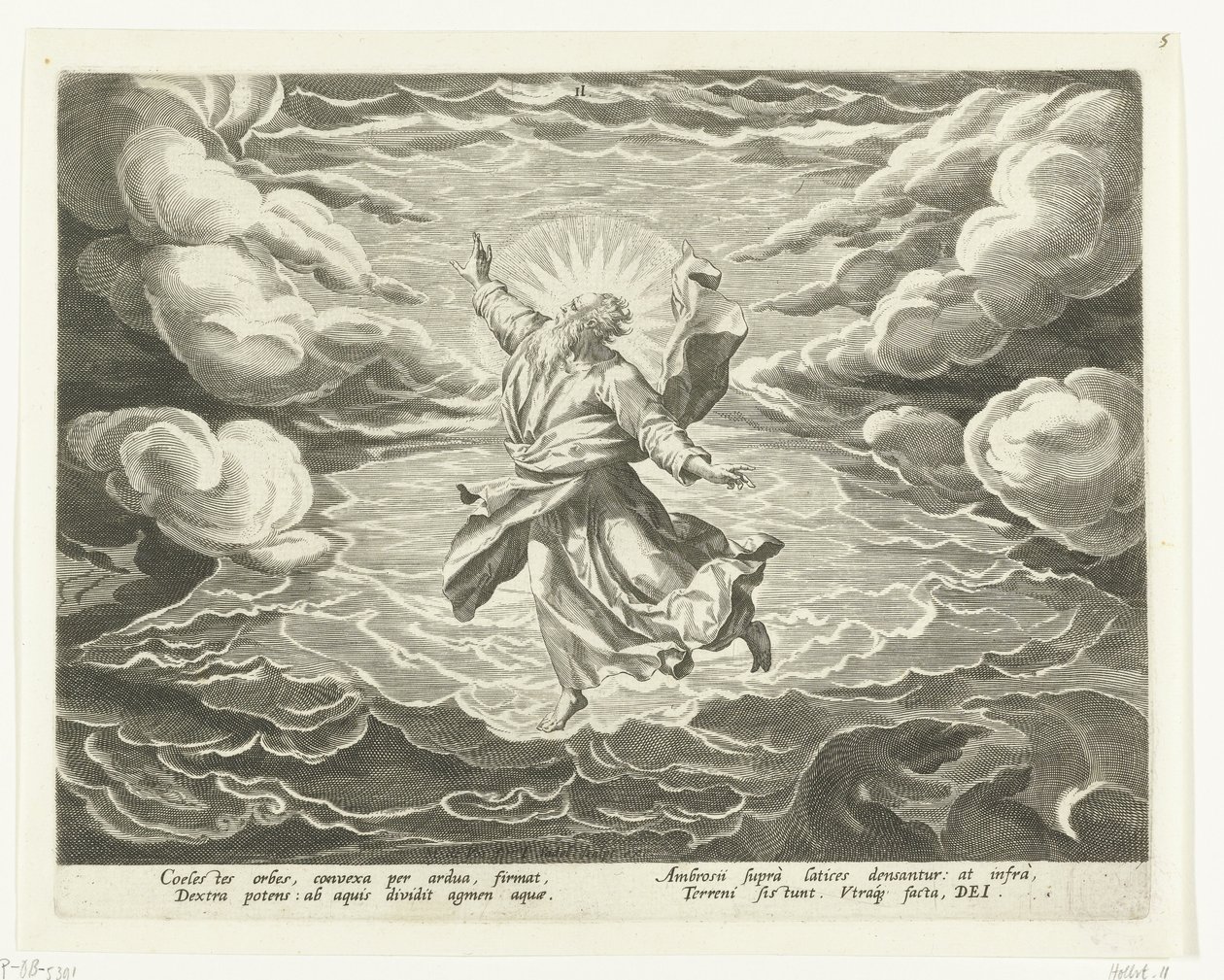Schöpfung der Luft und des Wassers von Johann Sadeler (I)