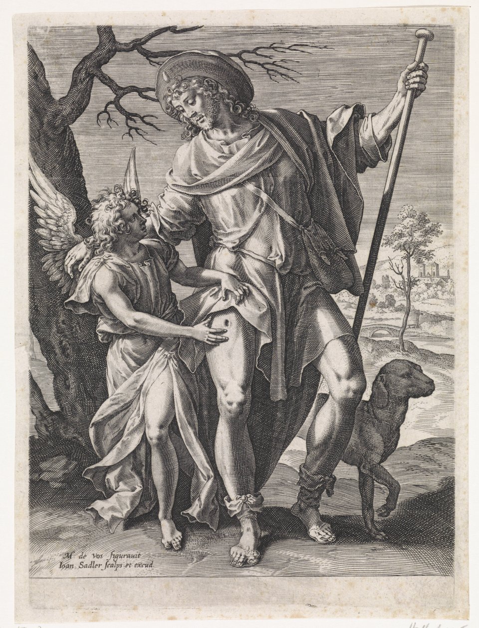 Heiliger Rochus von Johann Sadeler (I): Kunstdruck kaufen
