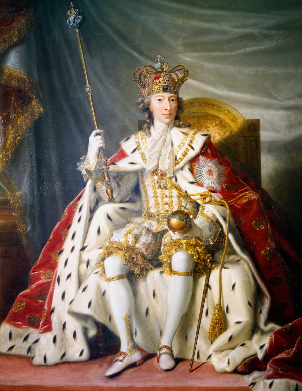 Porträt von Christian VI. von Dänemark von Johann Salomon Wahl
