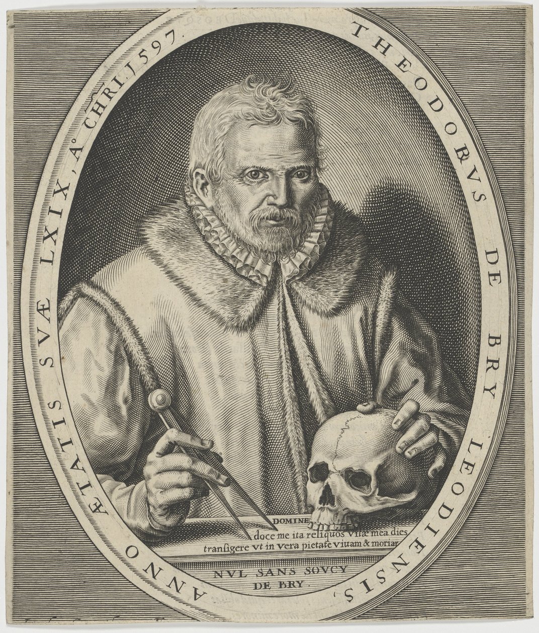 Porträt von Theodor de Bry 1528-1598, ca. 1597 von Johann Theodor de Bry
