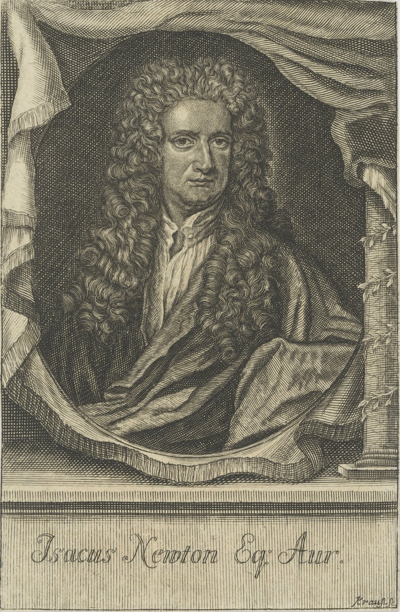 Porträt von Sir Isaac Newton 1642-1727, 1715 von Johann Ulrich Krauss