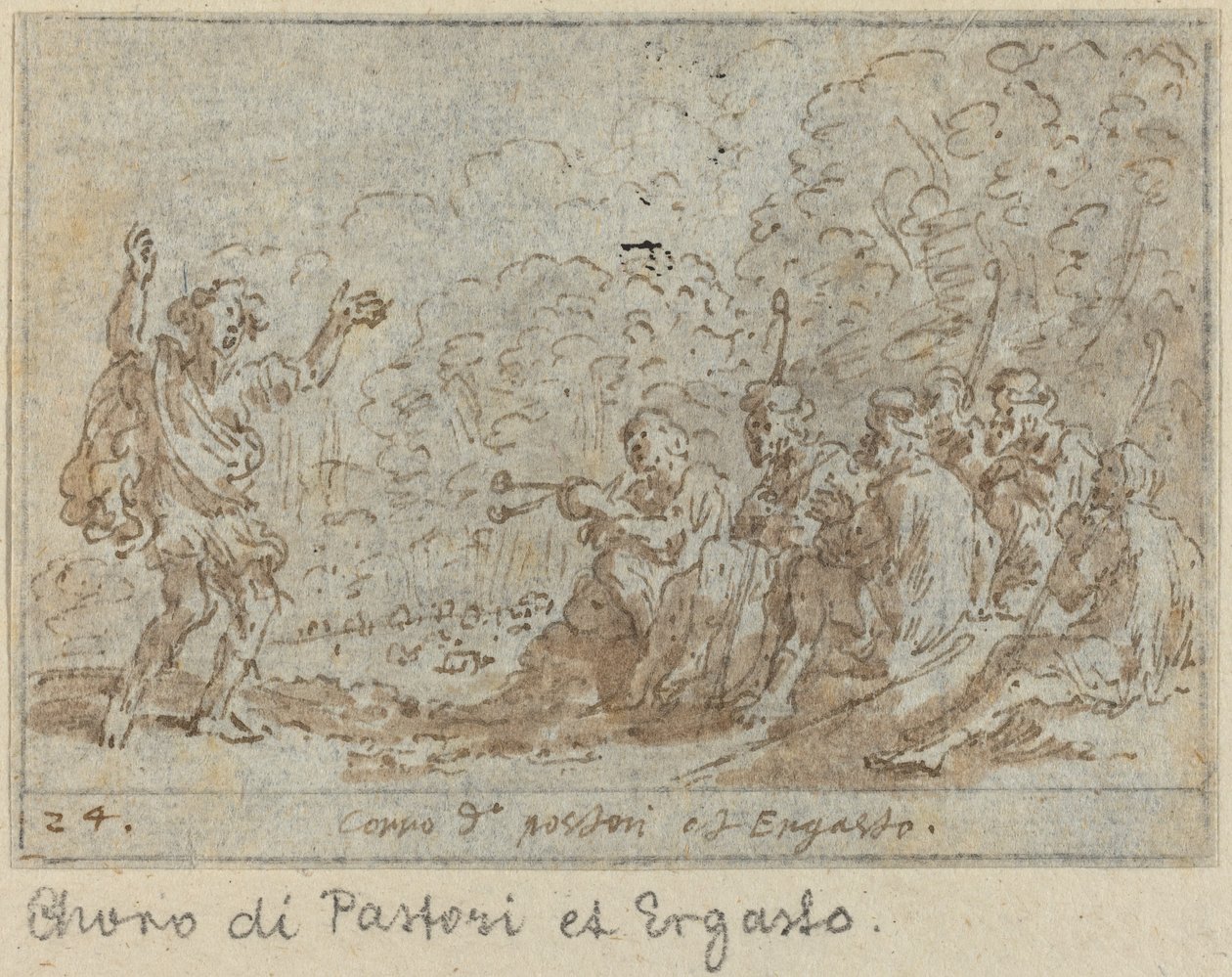Chor der Hirten und Ergasto, 1640 von Johann Wilhelm Baur