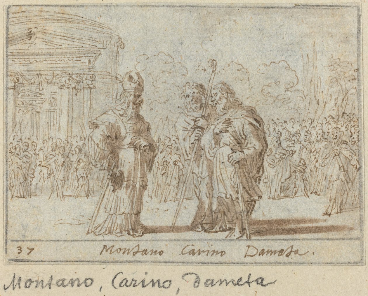 Montano, Carino und Dameta, 1640 von Johann Wilhelm Baur