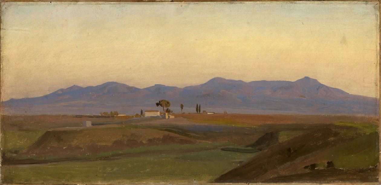 Blick aus der römischen Campagna auf die Sabinerberge von Johann Wilhelm Schirmer