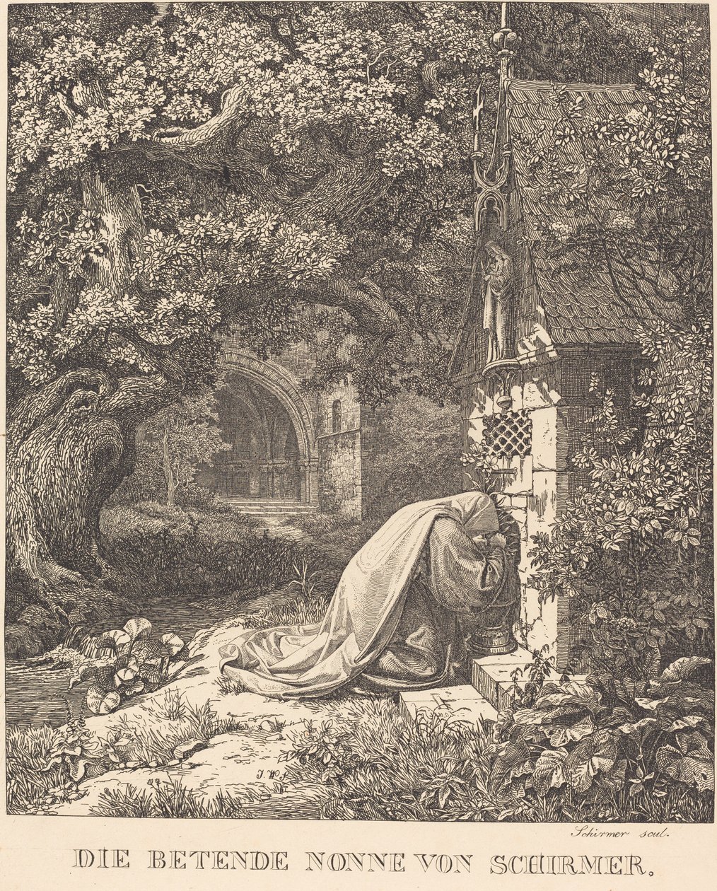Die betende Nonne von Johann Wilhelm Schirmer