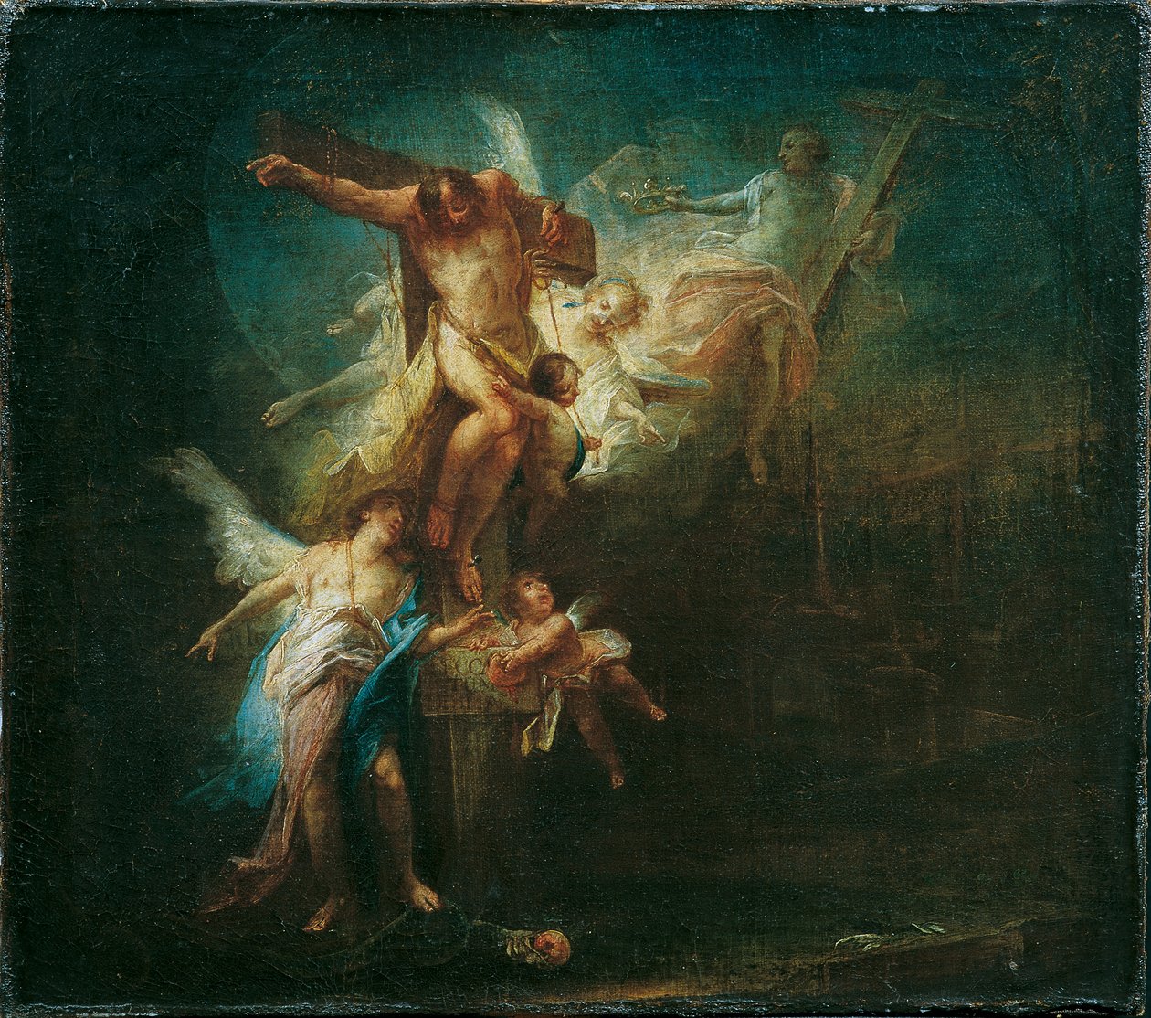 Christus nimmt den guten Schächer in den Himmel auf von Johann Wolfgang Baumgartner