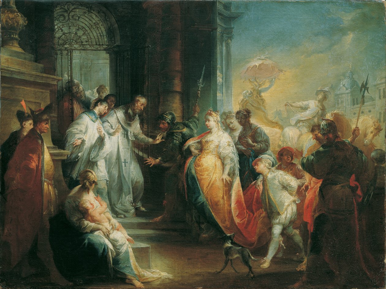 Die Zurückweisung der Kaiserin Eudoxia durch den heiligen Johannes Chrysostomus von Johann Wolfgang Baumgartner