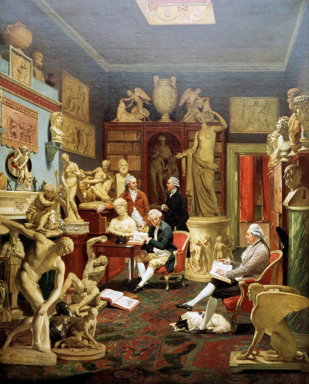 Charles Townley in seiner Skulpturengalerie, Park Street, London 1782, Gemälde von Johann Zoffany (1733-1810) von Johann Zoffany