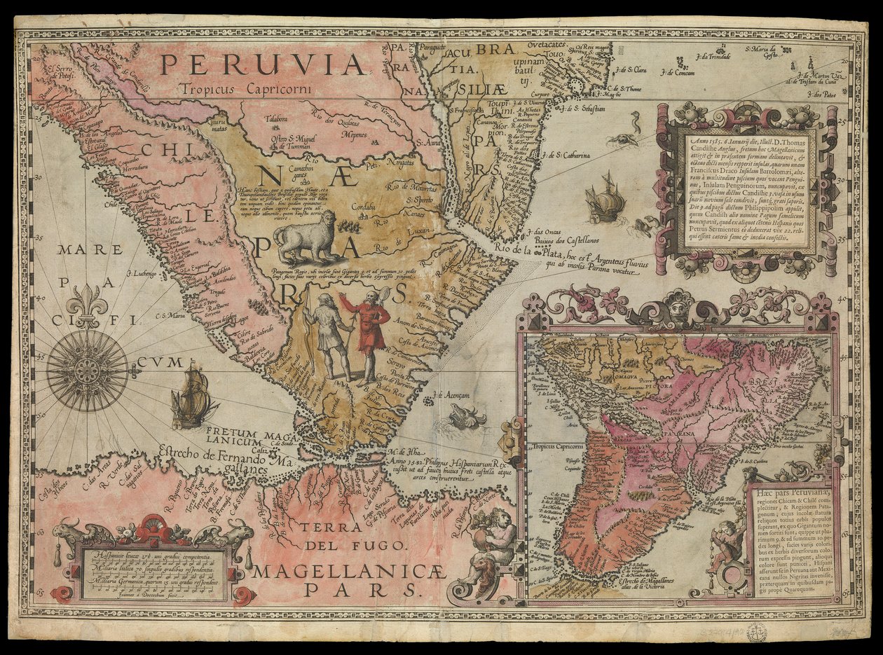 Die Südspitze von Peru, Südamerika, ca. 1590 von Johannes Baptista van the Younger Doetechum