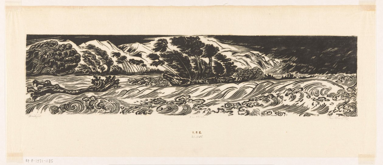 Bandjir von Johannes Frederik Engelbert ten Klooster (signed by artist)