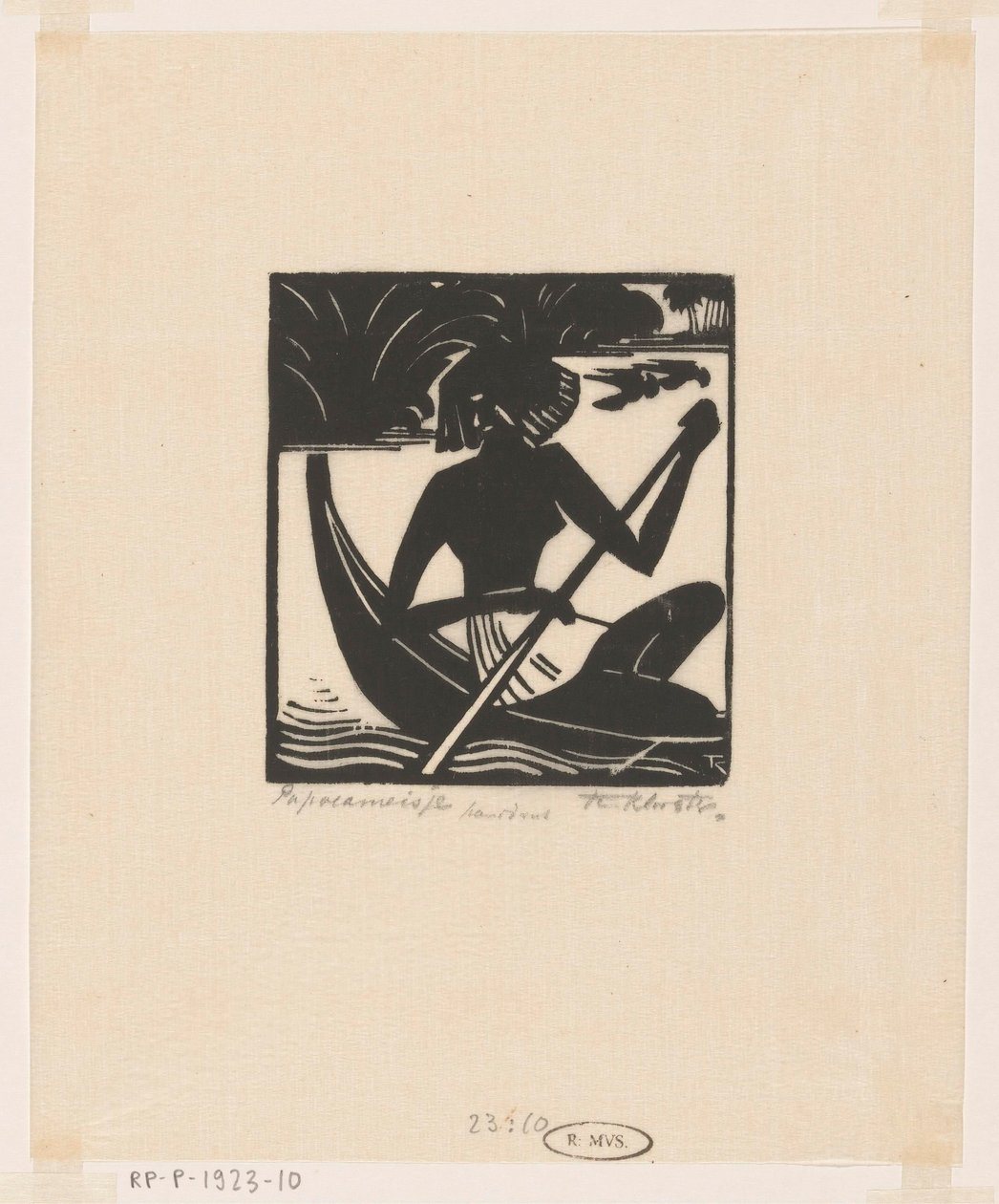 Papua-Mädchen von Johannes Frederik Engelbert ten Klooster (signed by artist)