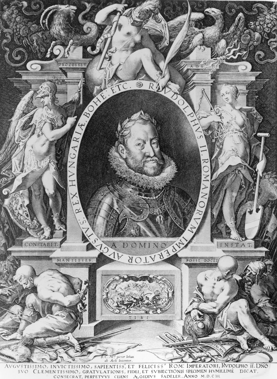 Porträt von Rudolf II. (1576-1612) von Johannes Hausser von Ach