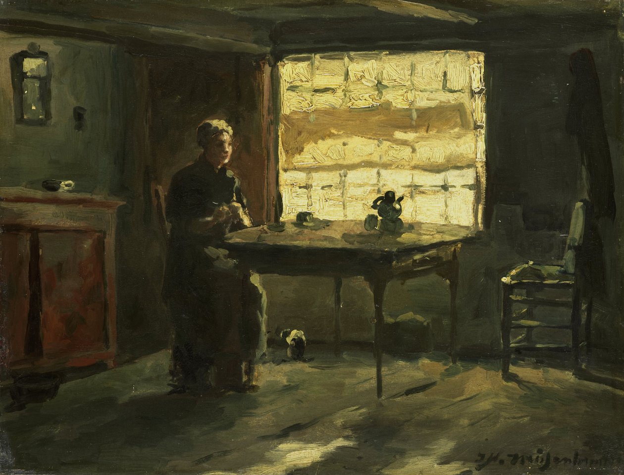 Bauernhausinterieur von Johannes Hendrik Weissenbruch