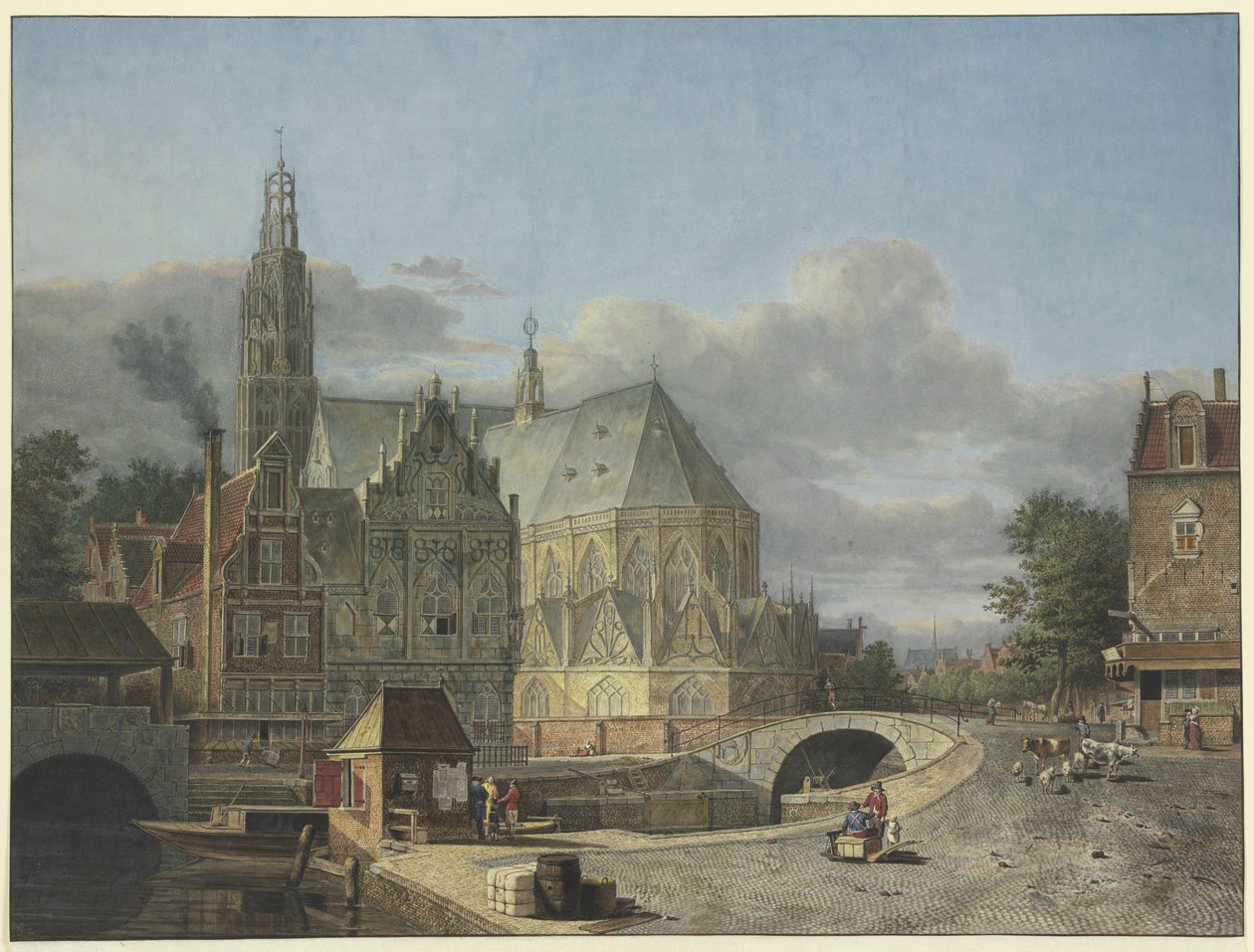 Ansicht einer niederländischen Stadt von Johannes Huibert Prins