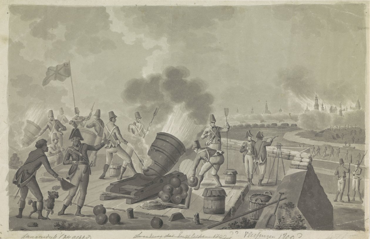 Bombardierung von Vlissingen durch die Briten, 1809 von Johannes Jelgerhuis (possibly)