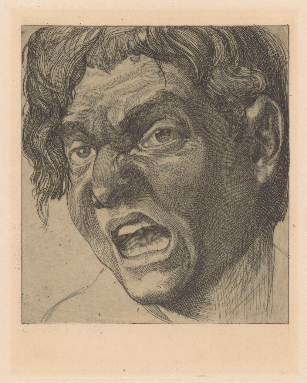 Gähnender Mann von Johannes Josephus Aarts
