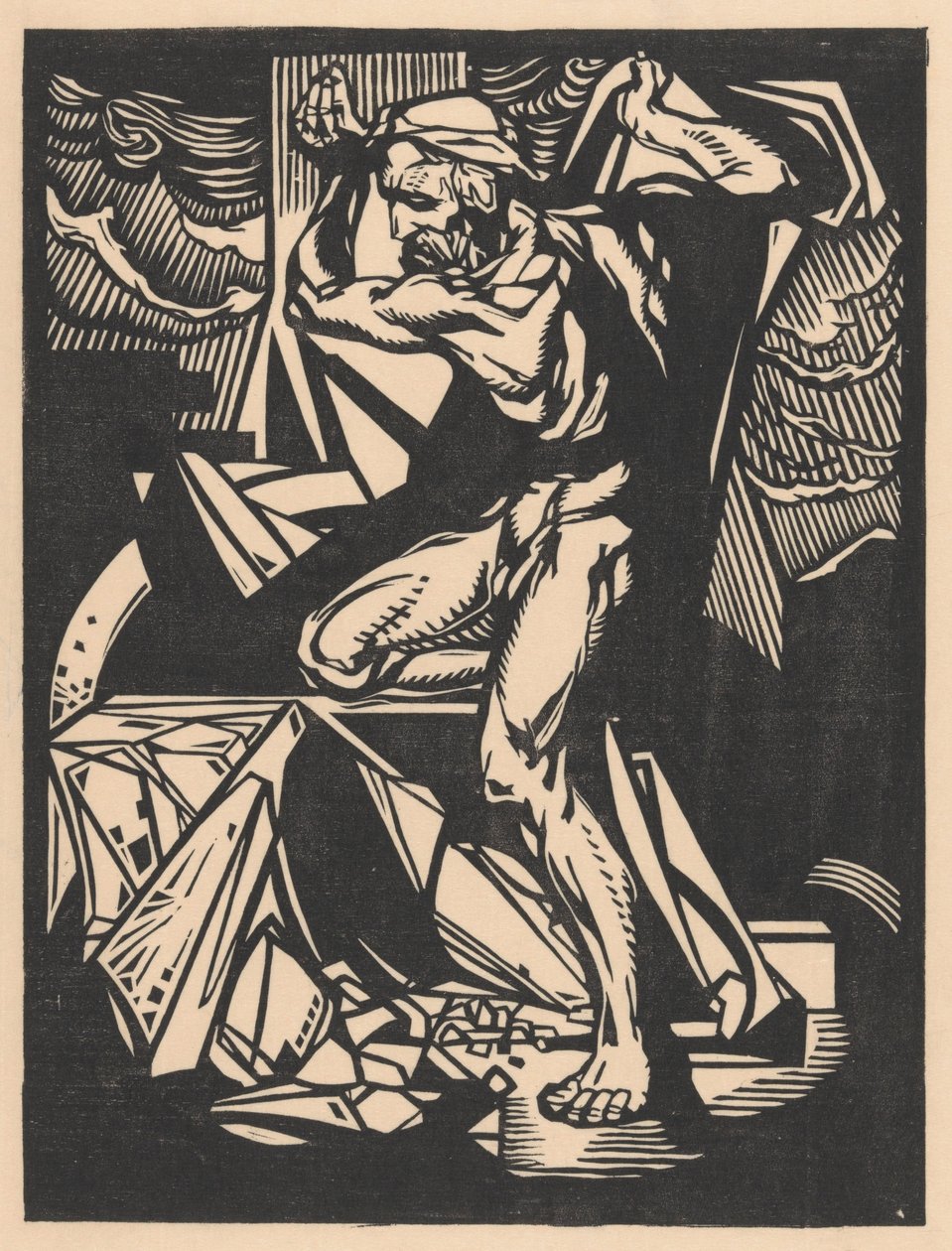 Simson zerstört die Säulen des Tempels von Johannes Josephus Aarts