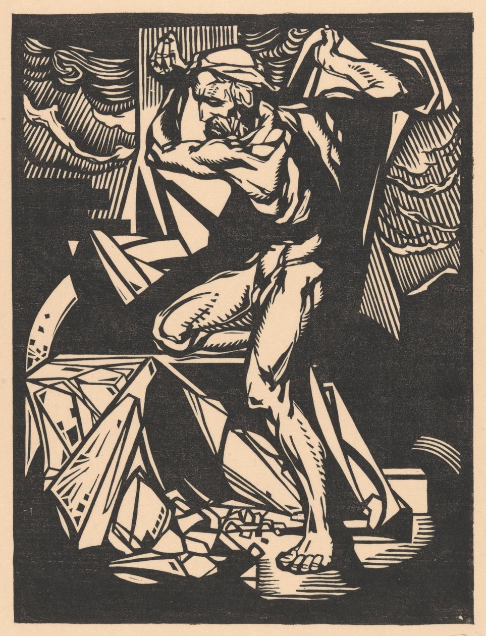 Simson zerstört die Säulen des Tempels von Johannes Josephus Aarts