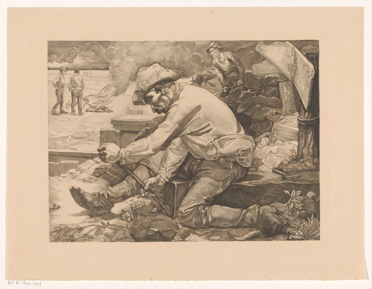 Schuftender Arbeiter von Johannes Josephus Aarts