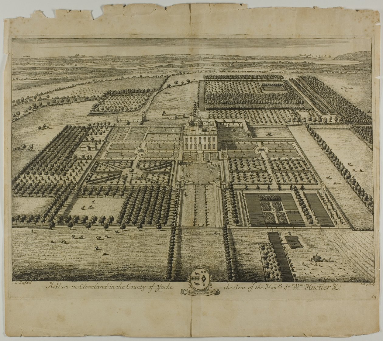 Acklam in Cleveland im County of Yorke, Platte 64 aus Britannia Illustrata von Johannes Kip