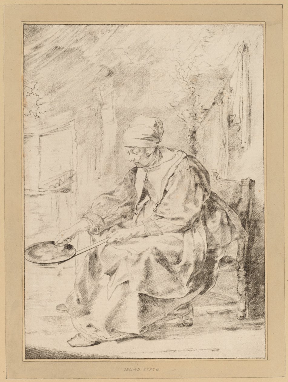 Pfannkuchenfrau, 1768 von Johannes Kornlein