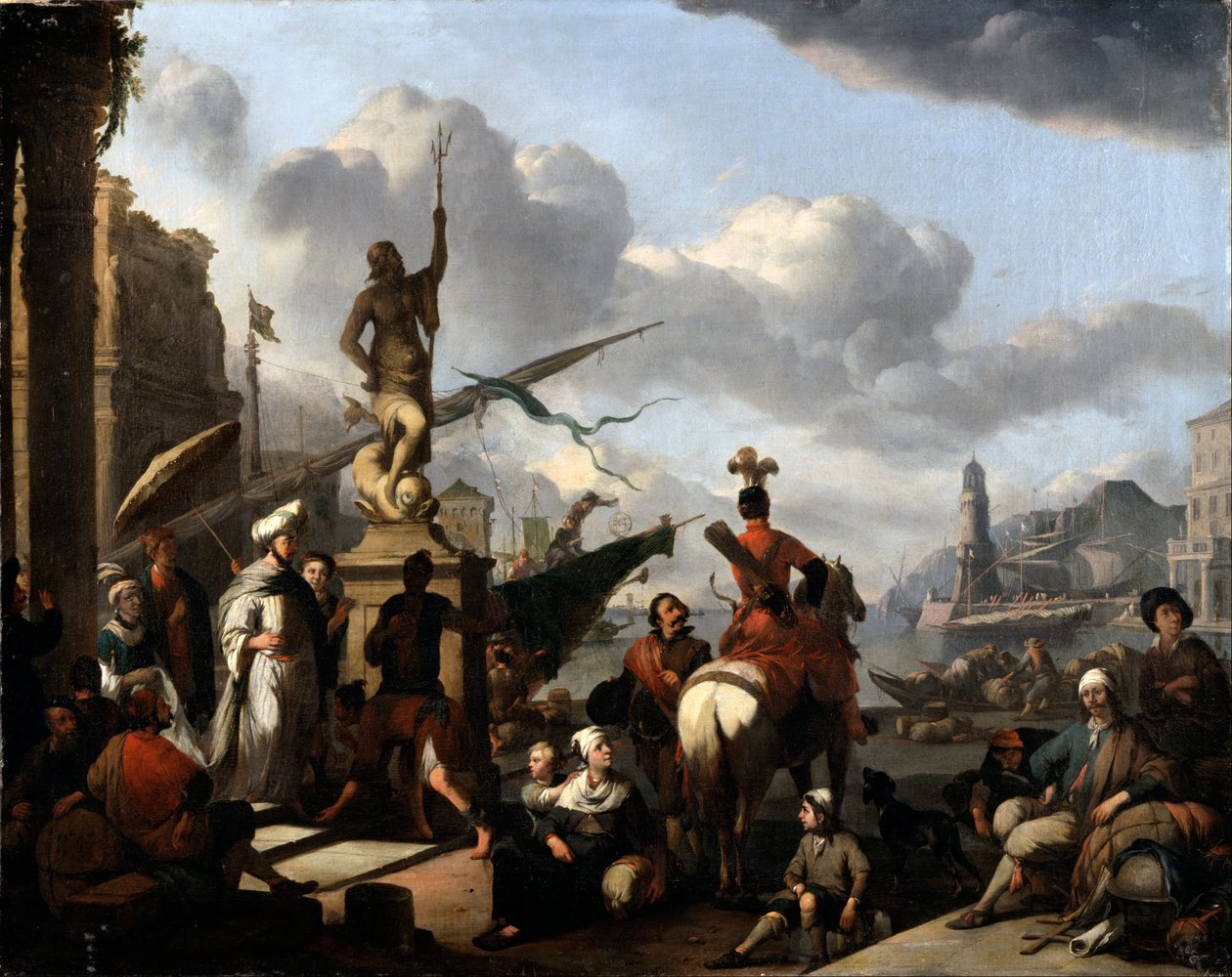 Ein italienischer Seehafen von Johannes Lingelbach