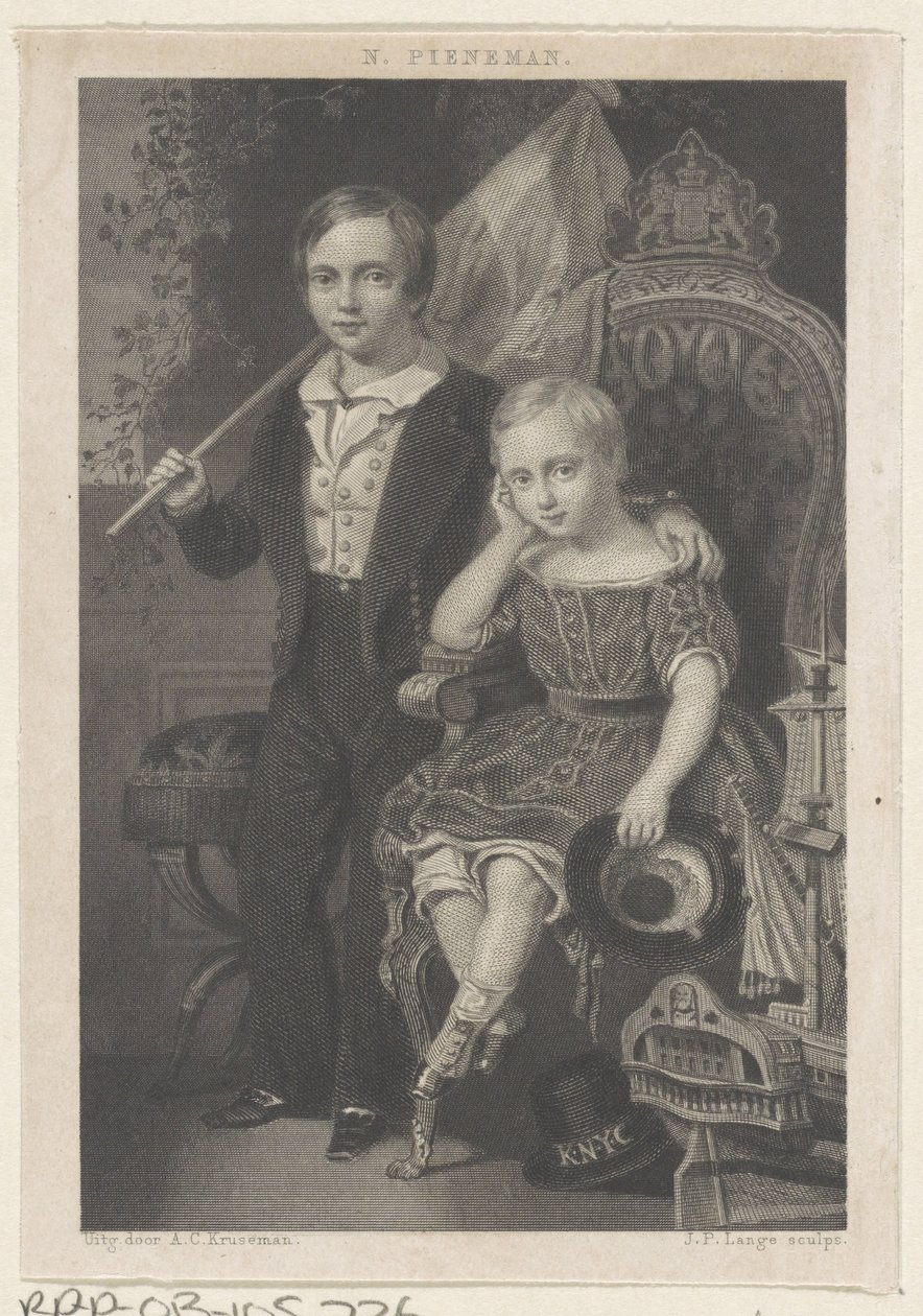 Porträt von Willem, Prinz der Niederlande, und Maurits, Prinz der Niederlande von Johannes Philippus Lange