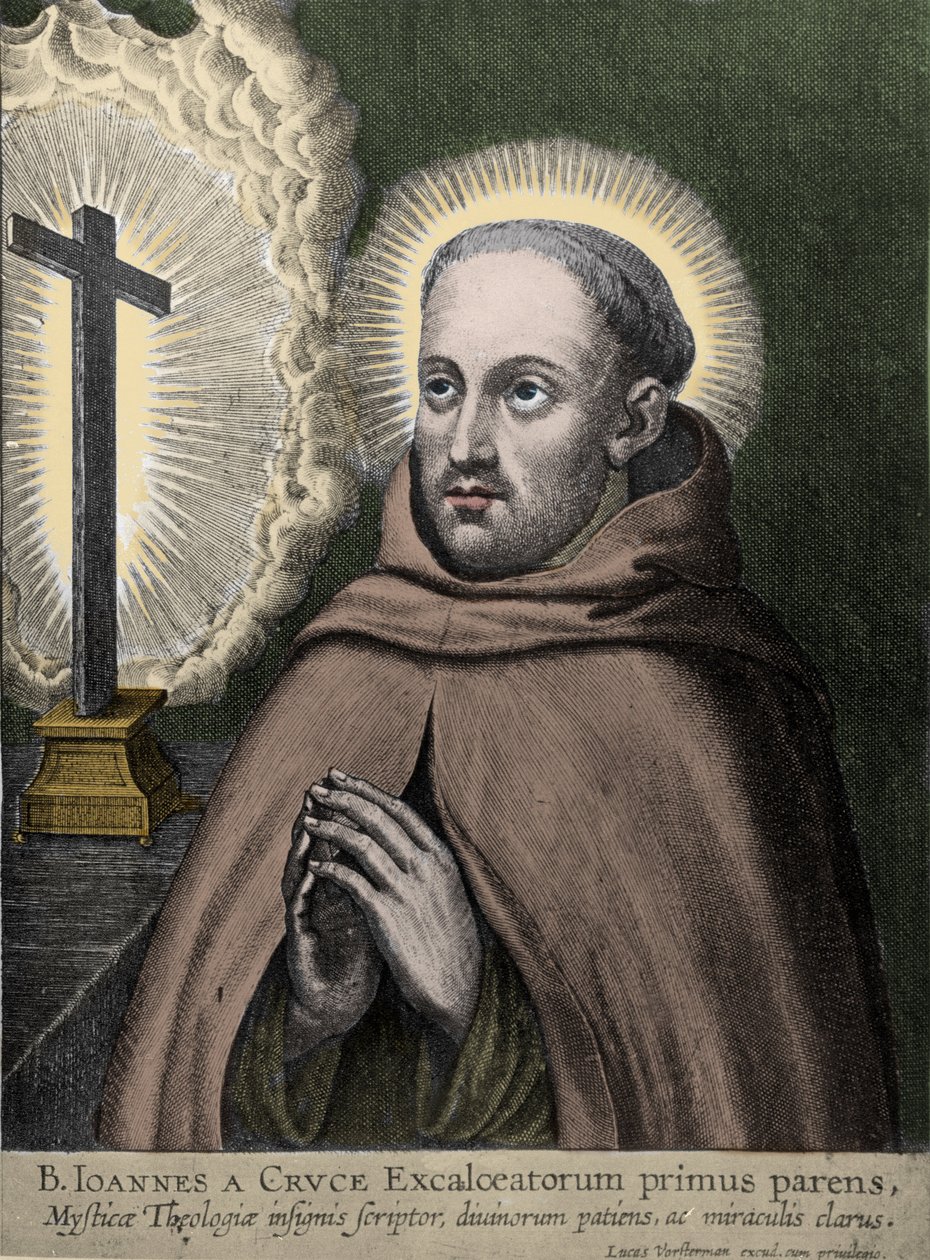 Heiliger Johannes vom Kreuz (Juan de Yepes Alvarez, Juan de la Cruz) (1542-1591) - Gravur von Vorstermann von Johannes Vorsterman